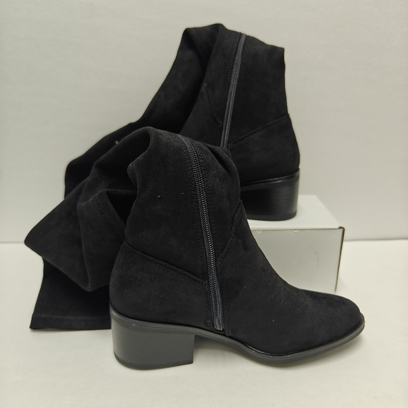 Steve Madden Women's AGGIE Black Soft Suede Over the Knee Boots Size 5 US - Picture 4 of 7